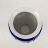 Vaso Decorativo Azul e Branco 30x18cm Porcelana Floral - 6
