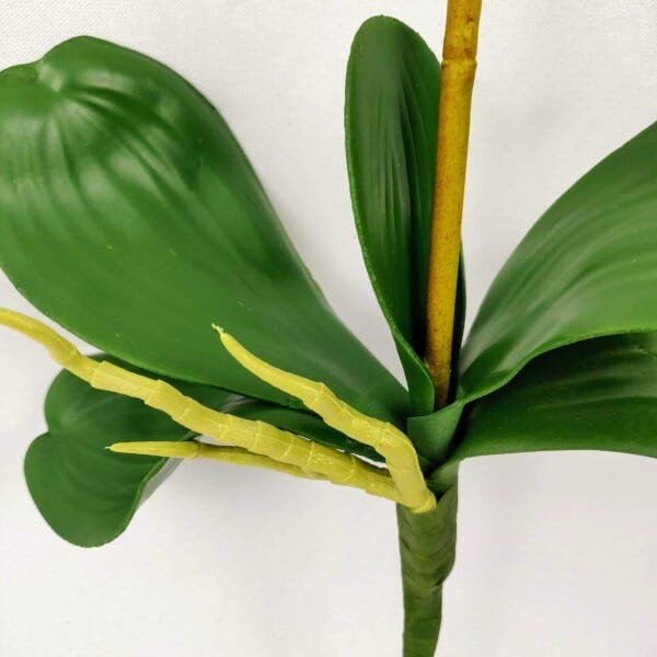 Orquidea Amarela Planta Artificial Permanente 95x16cm Folha - 5