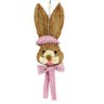 Guirlanda Páscoa Coelho Menina Decorada 23x11x8cm Rosa P - 1