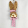Guirlanda Páscoa Coelho Menina Decorada 23x11x8cm Rosa P - 2