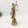Dama Da Justica Dourada Bronze Enfeite Decorativo 30x12x8cm - 7