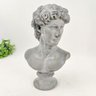 Escultura Grega Busto Cinza Estatua Decorativa 33x21x14cm - 6