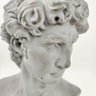 Escultura Grega Busto Cinza Estatua Decorativa 33x21x14cm - 5
