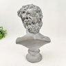 Escultura Grega Busto Cinza Estatua Decorativa 33x21x14cm - 2