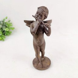 Anjo Barroco Marrom Enfeite Decorativo 22x9x7cm Decoração - 2