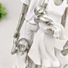 Enfeite Estatua Familia Casal 3 Filhos 25x11x7cm Branco - 4