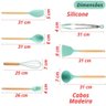 Kit Utensílios Cozinha 8 Peças Verde - 2