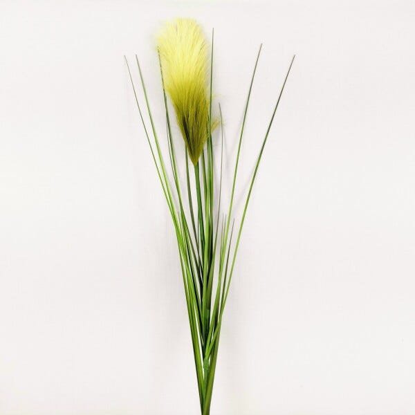Folhagem Haste Taboa Capim Verde 1 Pluma Planta 86x15cm - 3