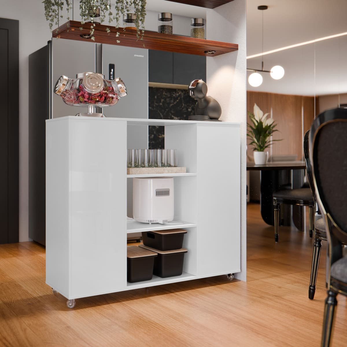 Balcão Ilha Divisor de Ambientes P/ Cozinha/sala - Branco | MadeiraMadeira