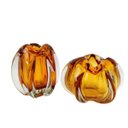 Ver imagem 1 de Vaso Decorativo Murano Ambar 13/15cm Decoração Gota 2pc