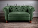 Ver imagem 1 de Sofá Chesterfield Nobreza 2 Lugares Veludo Verde