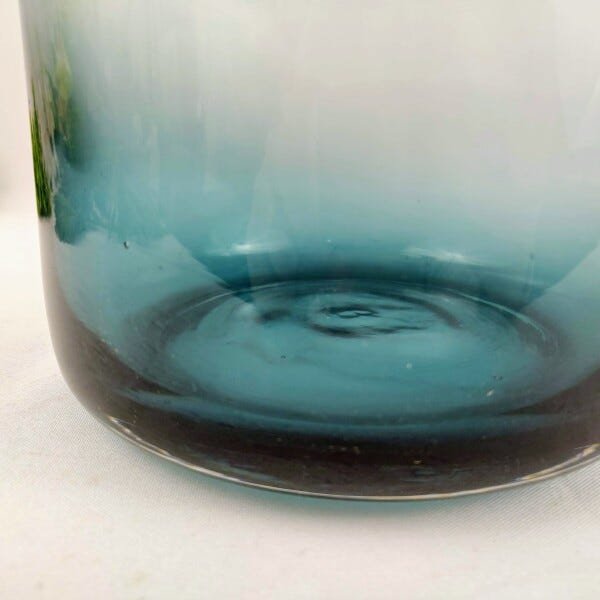 Vaso Decorativo de Vidro Degrade Azul 18x18cm Decoração - 5
