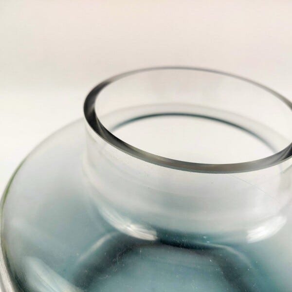 Vaso Decorativo de Vidro Degrade Azul 18x18cm Decoração - 4