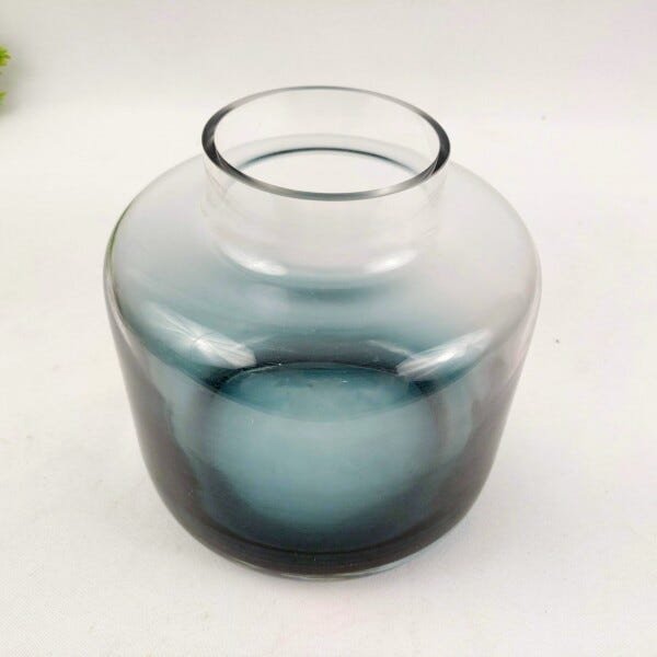 Vaso Decorativo de Vidro Degrade Azul 18x18cm Decoração - 3