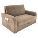Ver imagem 5 de Sofá Cama com Baú 2 Lugares Raheny Suede Bege