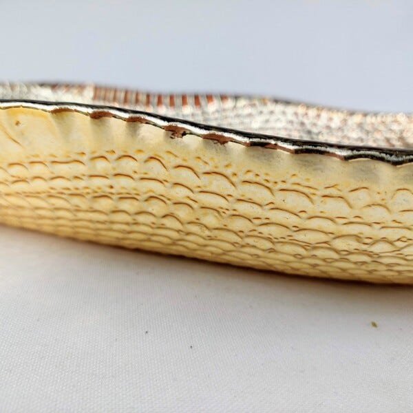 Centro De mesa Decorativo Selva Croco Vidro Marrom 45x20x4cm - 5