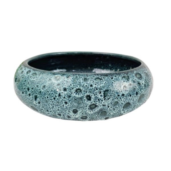 Centro De Mesa Vaso Equibana Redondo Verde 8x23cm G - 1