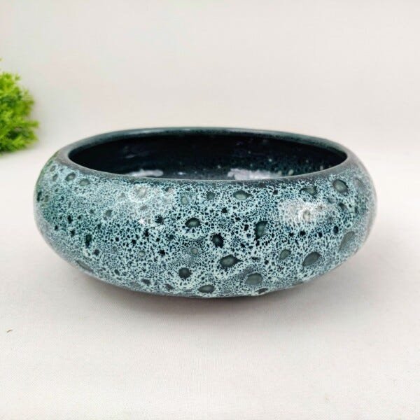 Centro De Mesa Vaso Equibana Redondo Verde 8x23cm G - 2