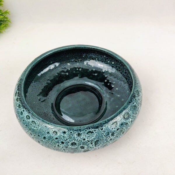 Centro De Mesa Vaso Equibana Redondo Verde 8x23cm G - 6
