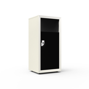 Lixeira Fast Food 70 Litros Aço - Nk 2001 Nilko Armários Preto