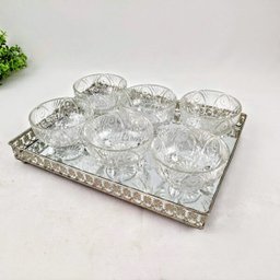 Jogo De Taca Sobremesa 6pc Vaso Para Planta Gotas 6x10cm - 8 Jogo De Taca Sobremesa 6pc Vaso Para Planta Gotas 6x10cm - 8