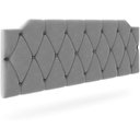 Ver imagem 1 de Cabeceira Kelly Box Estofada Painel Quarto Queen 1,40 Suspensa Almofadada Luxo Cinza- Pc Móveis