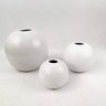 Vaso Bolinha Branco Decorativo 10/14/20cm Vasinho Ceramica 3pc - 2