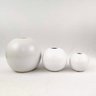 Vaso Bolinha Branco Decorativo 10/14/20cm Vasinho Ceramica 3pc - 5