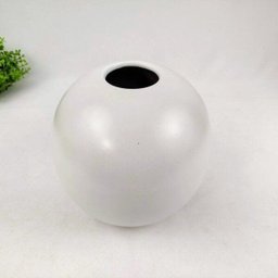 Vaso em Cerâmica Branco Redondo 20x20 Cm - 3