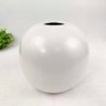Vaso em Cerâmica Branco Redondo 20x20 cm - 2