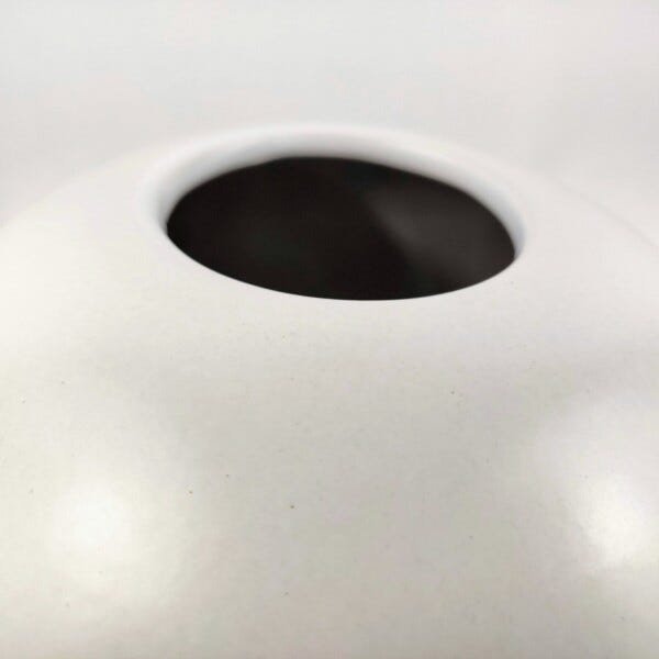 Vaso em Cerâmica Branco Redondo 20x20 cm - 4