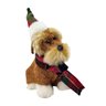 Cachorro Schnauzer Marrom Gorro Natal Decoração 14x9x14cm - 1