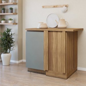 Balcão Canto Direita Esquerda 1 Porta com Rodapé 92 X 52cm 100% Mdf Rainha