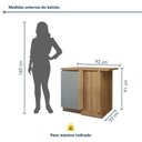 Ver imagem 4 de Balcão Canto Direita Esquerda 1 Porta com Rodapé 92 x 52cm 100% MDF Rainha Marrom/Nature/Verde