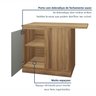 Balcão Canto Direita Esquerda 1 Porta com Rodapé 92 X 52cm 100% Mdf Rainha - 9