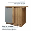 Ver mais imagens de Balcão Canto Direita Esquerda 1 Porta com Rodapé 92 x 52cm 100% MDF Rainha Marrom/Nature/Verde