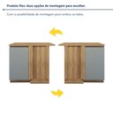 Ver imagem 5 de Balcão Canto Direita Esquerda 1 Porta com Rodapé 92 x 52cm 100% MDF Rainha Marrom/Nature/Verde