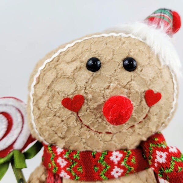 Boneco Cookie em Pé Menina Enfeite Decoração Natal 47x20cm - 4