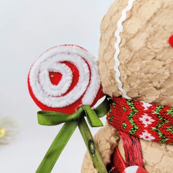 Boneco Cookie em Pé Menina Enfeite Decoração Natal 47x20cm - 5