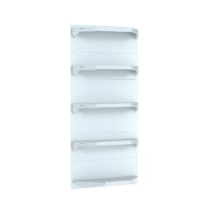 Kit 5 Bandejas para Gondola Canto 202 Fit 40/60 Branco Sp Etiqueta