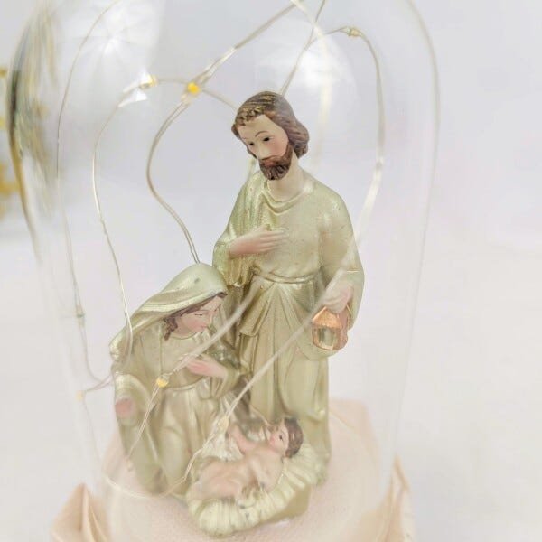 Cupula Sagrada Familia Led Decorativa Ouro 17x9cm Decoração - 5
