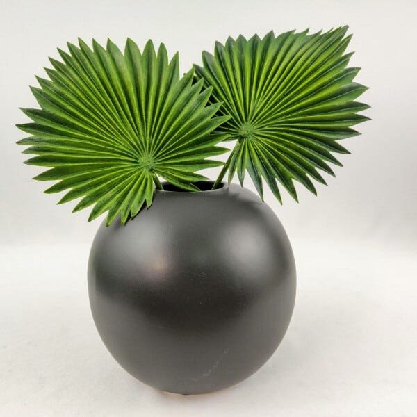 Vaso Bolinha Preto Decorativo 18x20cm Vasinho Ceramica G - 6