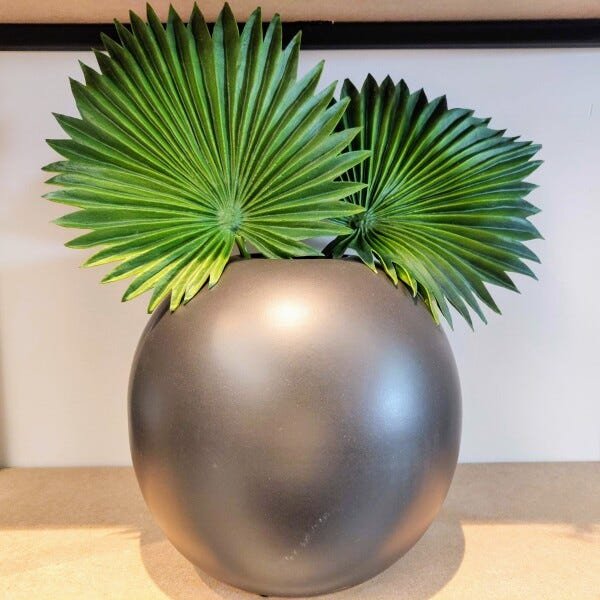 Vaso Bolinha Preto Decorativo 18x20cm Vasinho Ceramica G - 7
