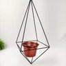 Vaso Suporte Aramado Triangulo Pendurar Cobre 50x20cm - 3