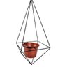 Vaso Suporte Aramado Triangulo Pendurar Cobre 50x20cm - 1