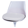 Almofada para Cadeira Tulipa Saarinen Sem Braço - Em Couro Ecológico C.E Branco Eero Saarinen - 1