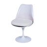 Almofada para Cadeira Tulipa Saarinen Sem Braço - Em Couro Ecológico C.E Branco Eero Saarinen - 2