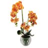 Arranjo Orquidea Planta Artificial 50x33cm Laranja Com Vaso - 1