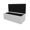 Ver imagem 2 de Calçadeira com Baú Estofada Capitonê Livia 100cm Solteiro para Cama Box Corino Branco - Gat Magazine