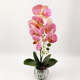 Arranjo Orquidea Planta Artificial 50x26cm Rosa Com Vaso - 3